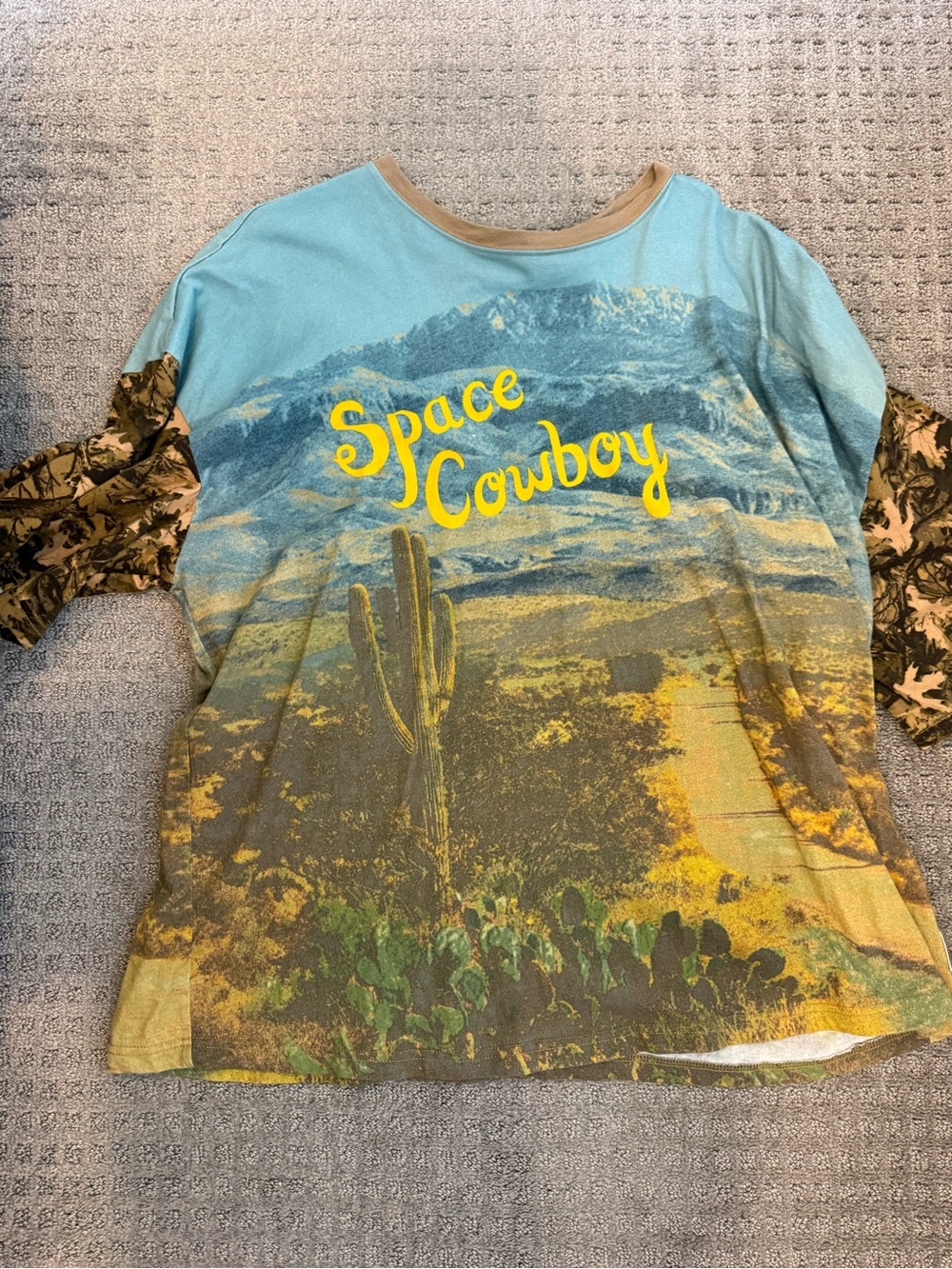 Lee 'Space Cowboy' Graphic Tee - Light Blue, Yellow, Brown